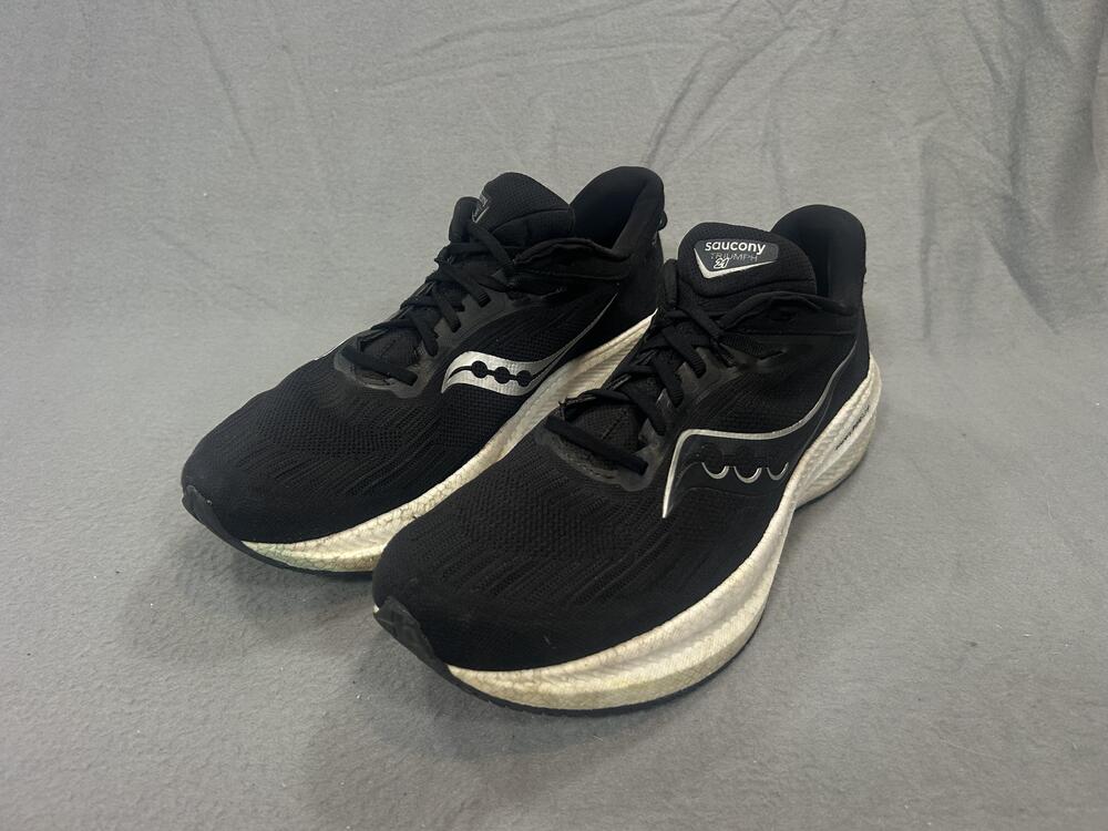 Saucony Shoes Mens Size 12 Black Road Running PWRRUN+ Cushioned Sneaker